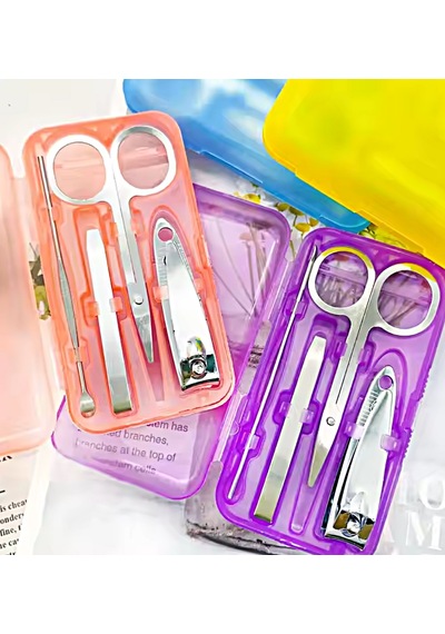 4'lü Set Manikür Pedikür Seti Mini Boy Seyahat Bakım Seti