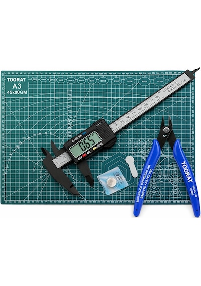 A3 Kesme Matı Dijital Kumpas Yan Keski Seti - Hobi Elektronik Seti