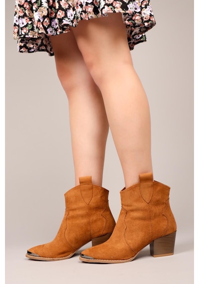 Mair Topuklu Western Bot Taba-7459 Haki