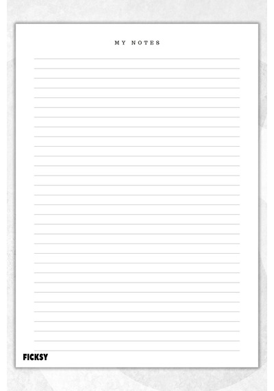 A5 Çizgili Bloknot Çizgisiz Defter - 50 Yaprak - Memopad - Notepad - Not Defteri - Not Kağıdı Beyaz Beyaz