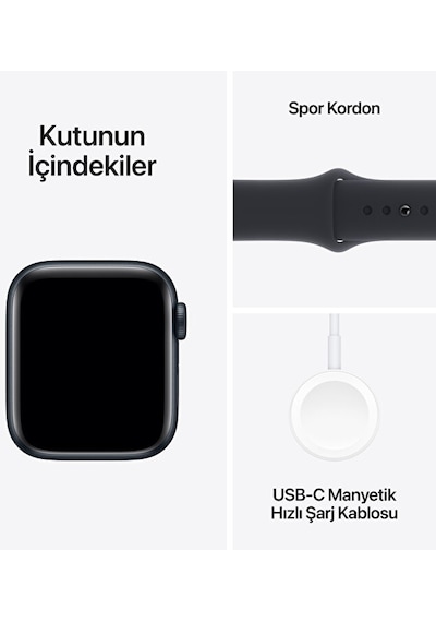 Apple Watch SE 2. Nesil GPS 40 MM Alüminyum Kasa Spor Kordon M/L Akıllı Saat (Apple Türkiye Garantili)