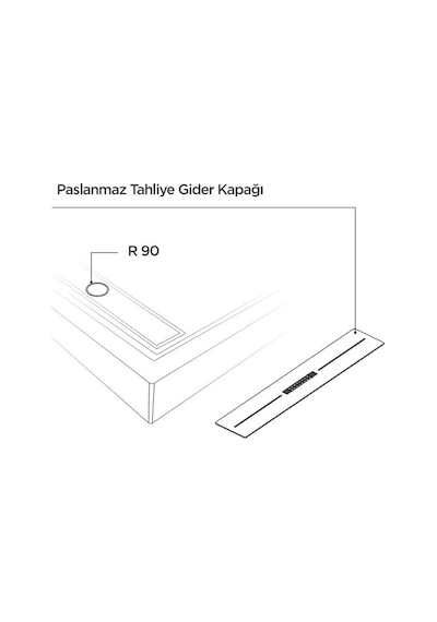 Shower 90x90 Drop Kare Panelli Duş Teknesi