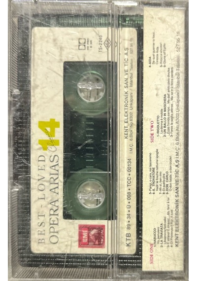 Plak Değildir Kaset Tir Kaset Best Loved Opera Arias-14 Kaset