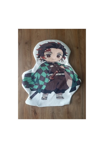Ow Bag Demon Slayer - Tanjiro Desenli Şekilli Tasarım Chibi Karakter Yastık Çok Renklı