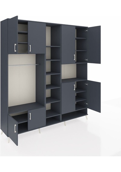Hyperion Dolap 18 Raflı 8 Kapaklı Tek Askılı 220x44x243 Antrasit-antrasit/antrasit Antrasıt/antrasıt - Antrasıt Hyperion Dolap 18 Raflı 8 Kapaklı Tek Askılı 220x44x243 Antrasit-antrasit/antrasit Antrasıt/antrasıt - Antrasıt