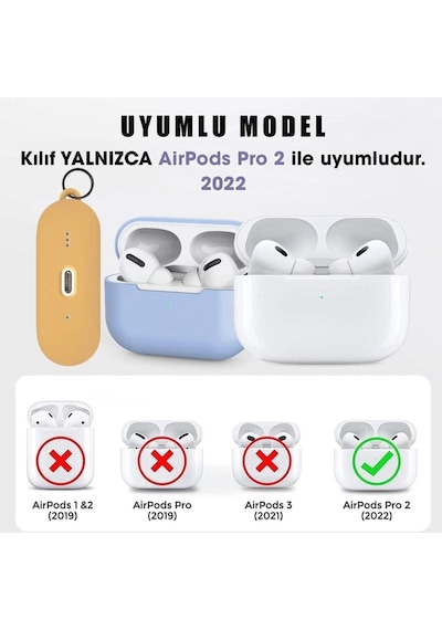 Fadex Apple AirPods Pro 2 İle Uyumlu Kılıf Askı Aparatlı Lansman Bordo Renk Tonu