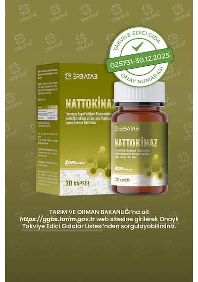 Erbatab Nattokinaz Takviye Edici Gıda 30 Kapsül