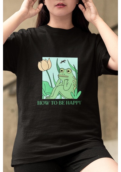 Frog How To Be Happy Tişört