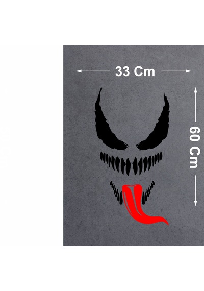 Venom Korkunç Öfke Sticker - Araba Oto Motosiklet Karavan Cam Sticker - 00138 60X33 Cm