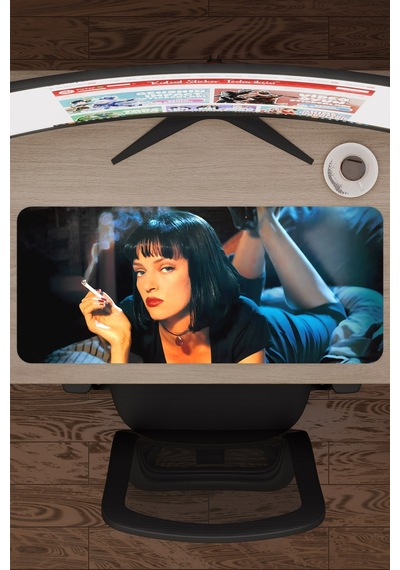 Pulp Fiction Ucuz Roman Tarantino V1 70x30 Xl Gaming Kauçuk Kaymaz Taban Mouse Pad Fare Altlığı