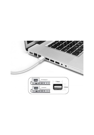 Primex Px-1515 Apple Uyumlu MacBook Mini Display To Vga Çevirici