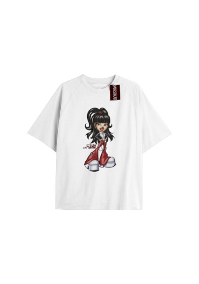 Tarzsokak Y2k Bratz Oversize Kod Bratz13 Beyaz
