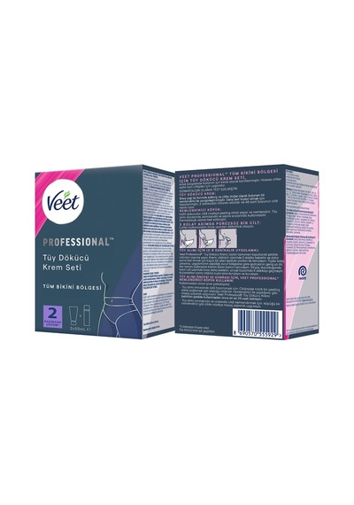 Veet Professional Bikini Bölgesi Tüy Dökücü Krem Seti 50 + 50 Ml 2 Adet