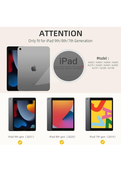 Apple Uyumlu iPad Air 3 10.5" Kılıf Kalem Bölmeli Smart Case A2152 A2123 A2153 A2154 Kılıf