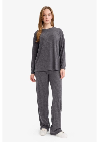 Defacto Straight Fit Düz Paça Selanik Kumaş Pantolon E9910ax25wnar169 Antrasit-ar169