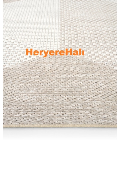 Mono Mno 03 Beıge Hav Toz Vermez Kaymaz Tabanlı Şık Kilim