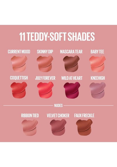 New York Super Stay Teddy Tint Uzun Süre Kalıcı Likit Mat Tint 35 July Forever Dudak Kalemi, Teddy Yumuşak Mat Bir Yüzey İle 12 Saate Kadar Dayanır Belirtilmemiş