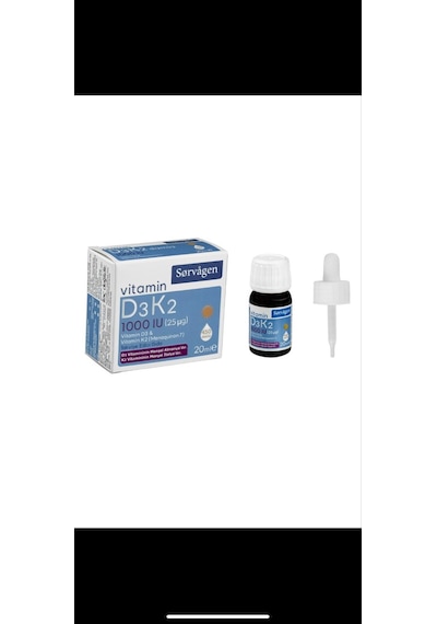 Sorvagen Vitamin D3K2 1000 Iu 20 Ml