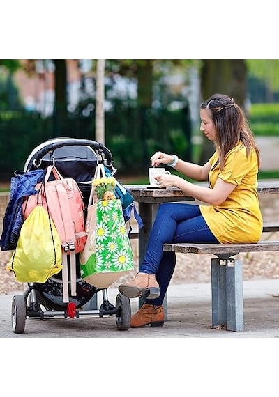 Tarix Puset Kancası Bebek Arabası Askı Aparatı 2'li - Pembe Tarix Puset Kancası Bebek Arabası Askı Aparatı 2'li - Pembe