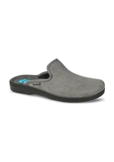 Ceyo 9955-1 Erkek Topuk Jelli Kışlık Terlik Gri 40-45 Gri