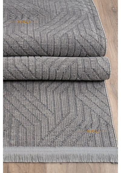 Bohem Saçaklı Kaymaz Dokuma Kilim Salon Halısı Mutfak Halısı Balkon Özel Ölçü Yolluk Krem Gri