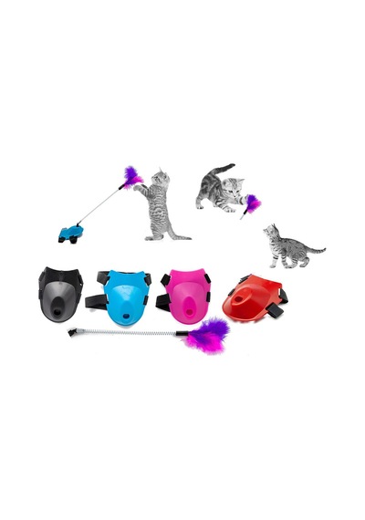 Markapet Tüylü Yaylı Kedi Ayak Oltası Kedi Oyuncağı 9 x 35 CM