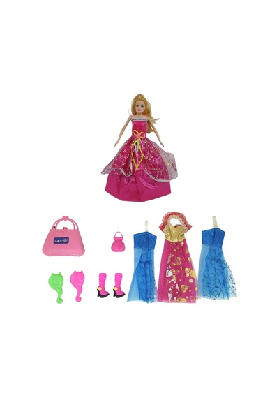 Bebek Yedek Elbiseli Ve Aksesuarlı - 1115-21 - Pembe