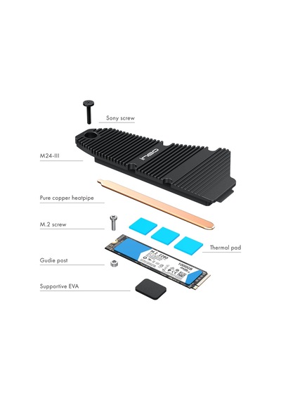 Ps5 Soğutucu, M.2 Nvme Ssd Soğutucu, Ps5 Dahili Pcıe M.2 Nvme Gaming Ssd İçin, Saf Bakır Şeritle Tasarlanmış Magn Diğer