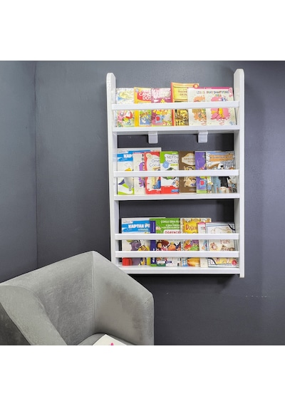 Çocuk Odası Kitaplık Montessori Kitaplık Bebek Odası Kitaplık Beyaz