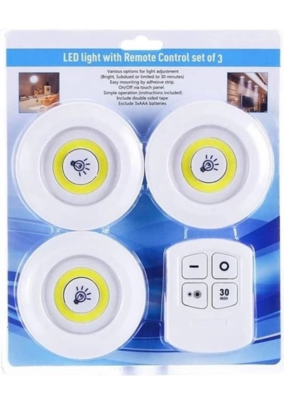 Powermaster Pm-15084 Üçlü Kumandalı Pilli Dokunmatik Portatif Cob Led Işık Aydınlatma
