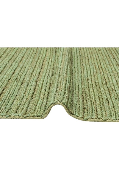 Eko Halı Netra Trıple Green Xw Farklı Örgü Dokusuna Sahip El Dokuma Naturel Jüt Hasır Halı - 80X150