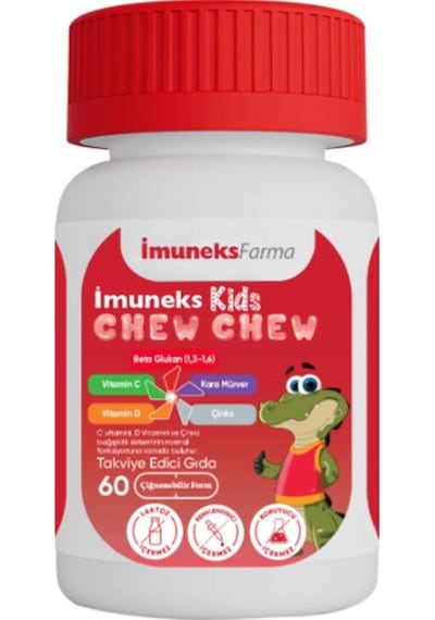Imuneks Kids Chew Chew Takviye Edici Gıda 60 Çiğnenebilir Kapsül