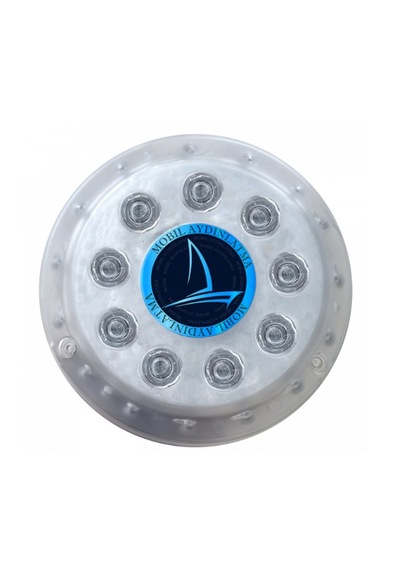 Tekne Su Altı Lambası. Beyaz Işık. 9 Led. 12/24v. Yuvarlak