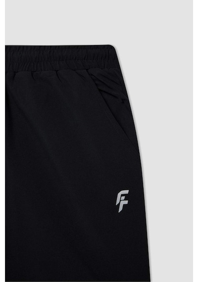 DeFactoFit Slim Fit Dar Kesim Fermuarlı Telefon Cepli Sporcu Taytlı Şort Z2147AZ24AUBK81