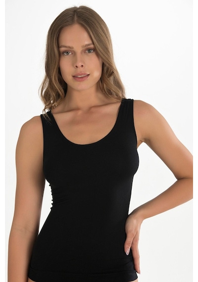 NBB Beyaz Geniş Askılı Seamless Atlet Body 001