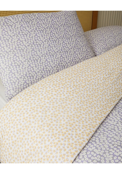 English Home Daisy Touch Kolay Ütülenir Tek Kişilik Nevresim Seti 160x220 Cm Lila-turuncu