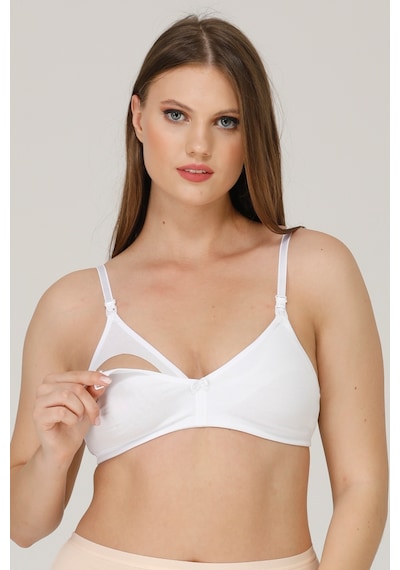 Parlingerie Pl Emzirme Sütyeni Kapsız Penye Beyaz