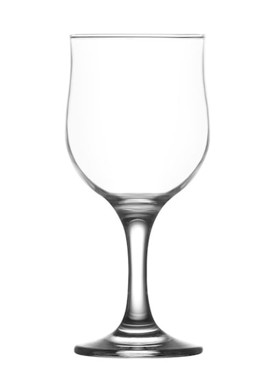 Lav Nevakar Cam Kırmızı Şarap Kadehi 6'lı 320 ml Ayaklı (Meşrubat Bardağı)