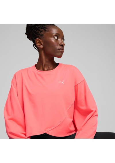 Puma Cloudspun Crossover Crew Kadın Somon Rengi Sweatshirt525879 Pembe