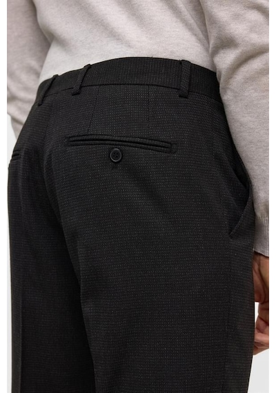 SÜVARİ Siyah Regular Desenli Pantolon Siyah