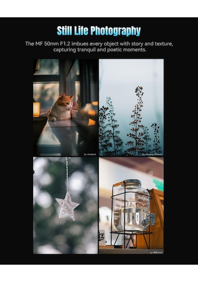 50 Mm F1.2 Aps-c Manuel Odaklama Kamera Lensi, Geniş Diyafram, Nikon Z Çerçeveli Kameralarla Uyumlu Çok Renkli