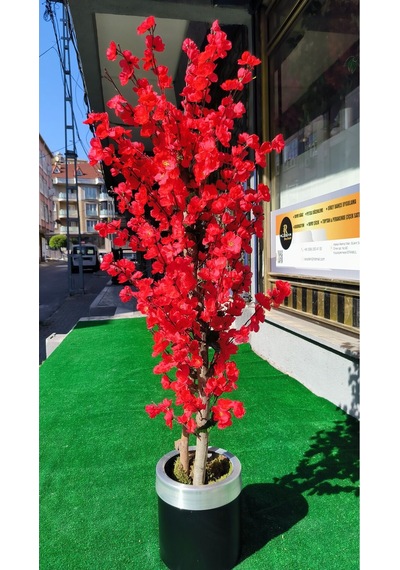 Rüzgar Yapay Çiçekçilik 140 Cm Fuşya Bahardali Ağacı Fusya