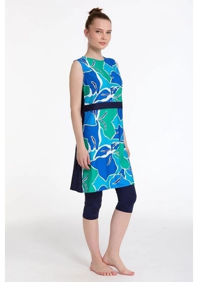 Angbutik Rivamare 0736-312 Uzun Tankini Takımı Çok Renkli