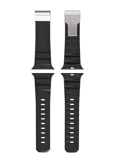 Apple Uyumlu Watch 7 45mm Zore Krd-145 Metal Tokalı Silikon Kordon