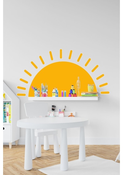 MSticker Sarı Güneş Çocuk Bebek Odası Duvar Sticker 58x100 Cm