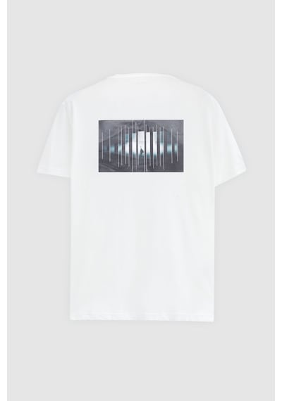 D's Damat Regular Fit Beyaz Baskılı %100 Pamuk T-shirt 2EC14ORT05213 Beyaz