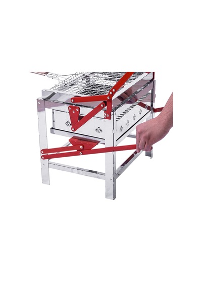 Çevirme Mekanizmalı Krom Mangal - Yükseklik Ayarlı - Argeus Turnmaster Pro Siyah
