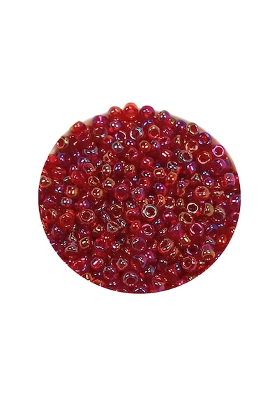 Dökme Cam Kum Boncuk 11/0 2 Mm - 60 Gram - Morlu Kırmızı - Bnc063