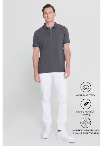 Ac&Co / Altınyıldız Classics Erkek Antrasit Slim Fit Dar Kesim Polo Yaka Kısa Kollu Tişört 4A4820200001AtrxXL Antrasit Ac&Co / Altınyıldız Classics Erkek Antrasit Slim Fit Dar Kesim Polo Yaka Kısa Kollu Tişört 4A4820200001AtrxXL Antrasit