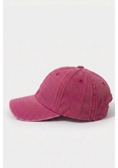 Mollycrush Unisex Koyu Pembe Yıkamalı Kot Outdoor Beyzbol Şapkası Ayarlanabilir Spor Kep Koyu Pembe